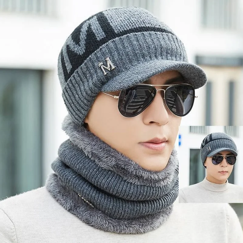 Зимние шапки Skullies Beanies, Новые шапки бини для мужчин и женщин, шерстяные утолщенные шапки, вязаная шапка