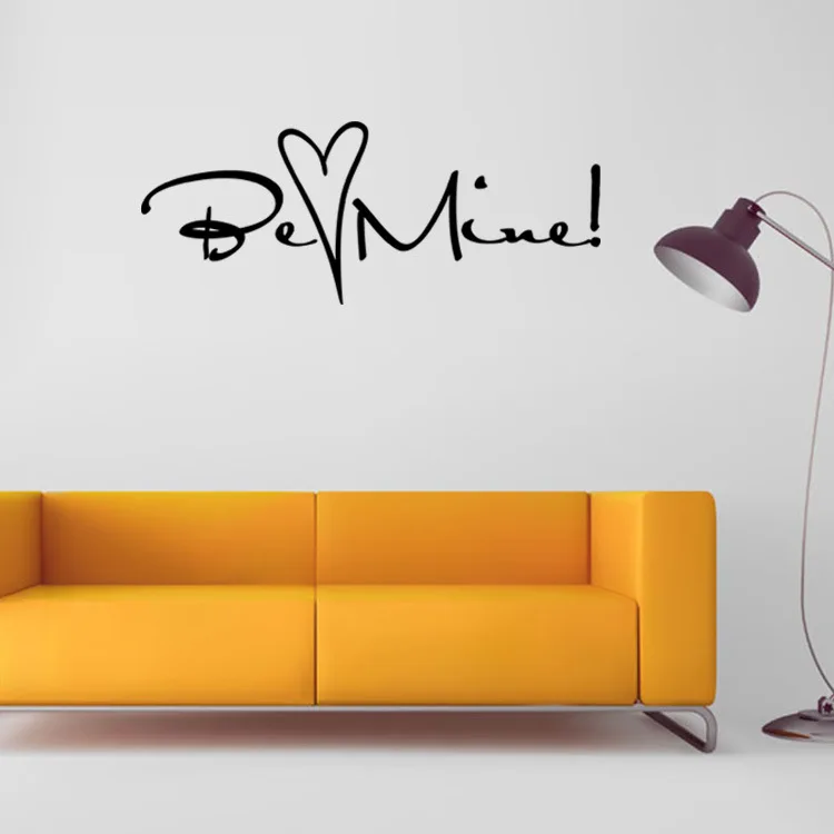 Aw9511 English Proverbs Valentine' Discourse Wall Stickers Be Mine Bedroom Living Room Wall Stickers Wholesale Removable