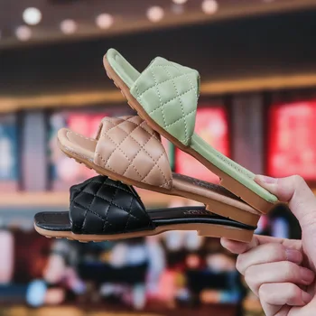 

Summer Medium Big Girls Drag Slippers Casual Simple Soft Children's Chic Suede Beach Sandals Kids Sequined Outdoor Leather Flats