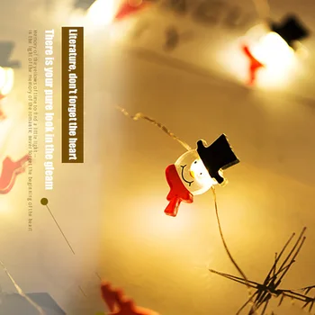 

Konesky LED String Fairy Lights Garland Santa Claus Light Christmas Decorations for Home Battery Powered Holiday Lighting