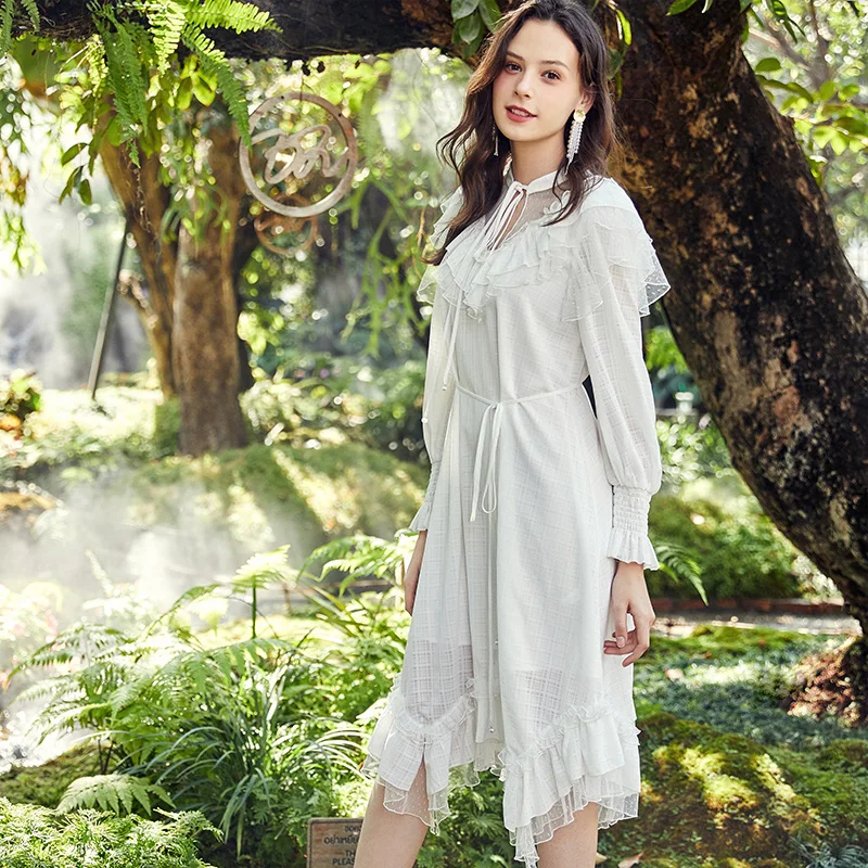 Женское асимметричное платье ARTKA Элегантное Длинное Платье дворцового стиля с