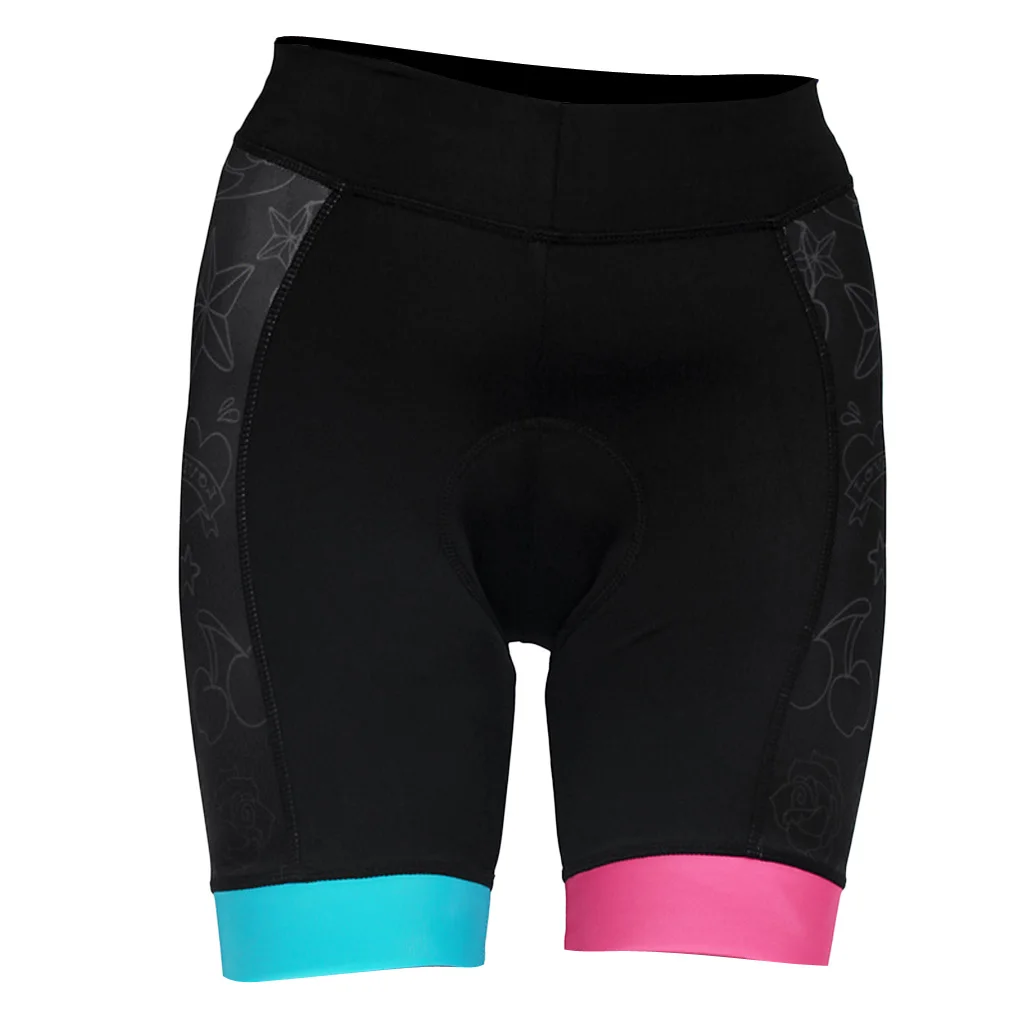 Women Cycling Underwear Shorts 3D Padded Bike Bicycle Half Pants Undershorts Anti-slip Leg Grippers - Breathable & Quick Dry