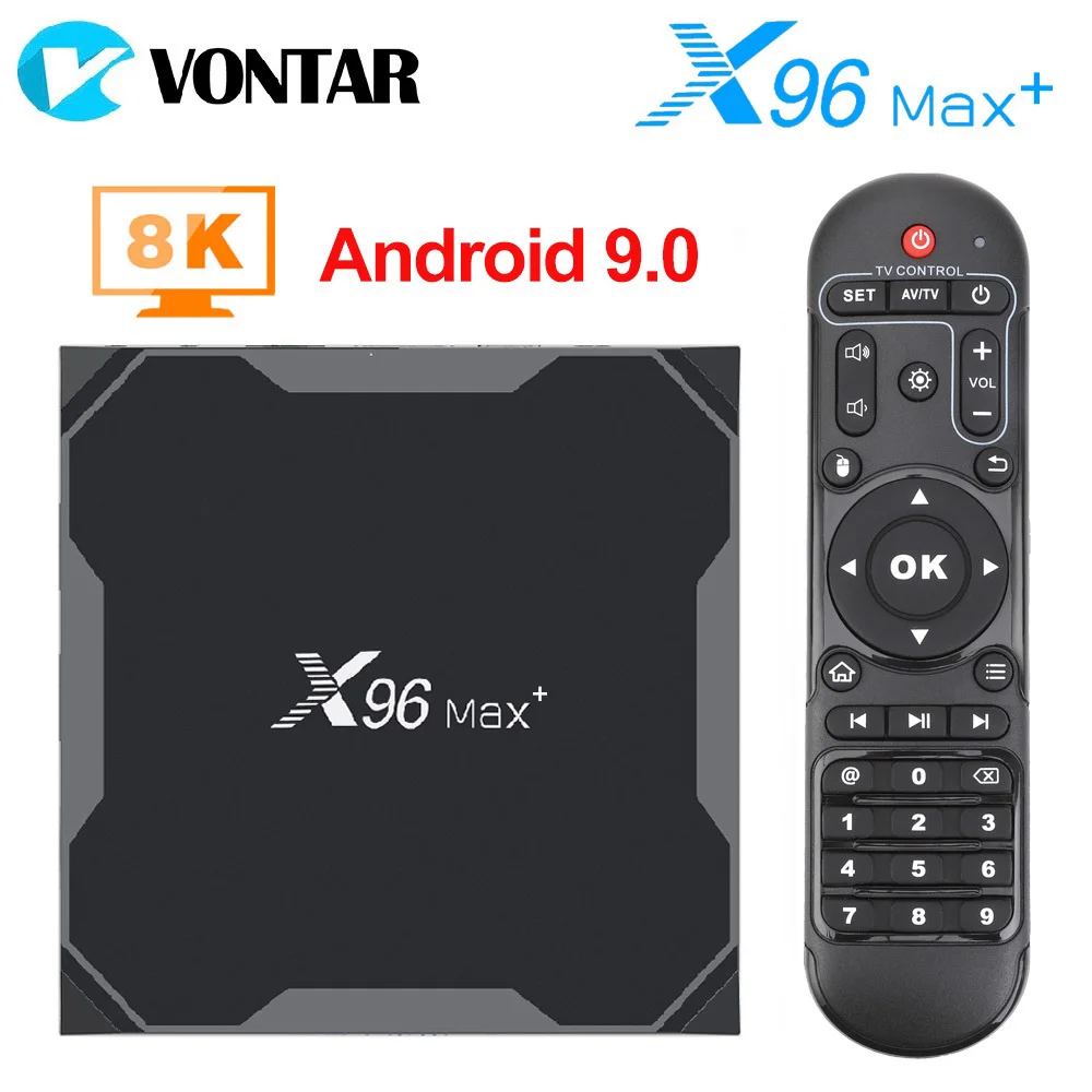 Top-Box X96max Tvbox Max-Plus Android 9.0 Amlogic S905x3 H.265 4GB 8K 64GB 1000M 24fps-Set