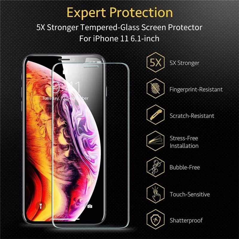 Binmer 1/2/3pcs Protective Glass For IPhone 11 Screen Protector Protection Tempered | Мобильные телефоны и аксессуары