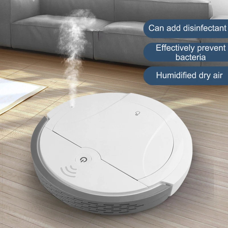 US $43.68 2021 Robot Vacuum Cleaner With Humidifying Power Suction Sweep And Wet Mopping Cleaning Home Sweeper Intelligent UV Lamp