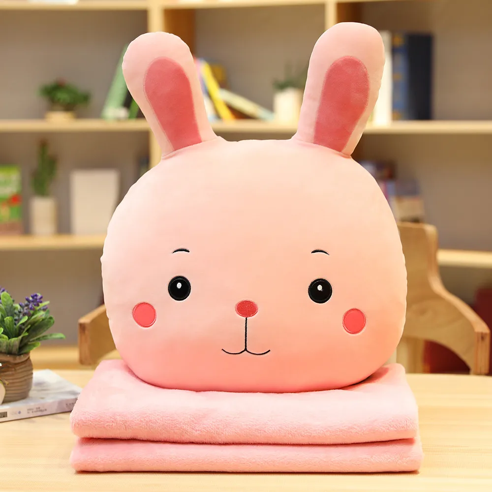 As picture Прямая поставка, Peluches, животные, Лев, лягушка, кролик, обезьяна, ручная грелка, плюшевое животное, мягкая игрушка с одеялом, подушка, 3 в 1 наборе - Цвет: As picture