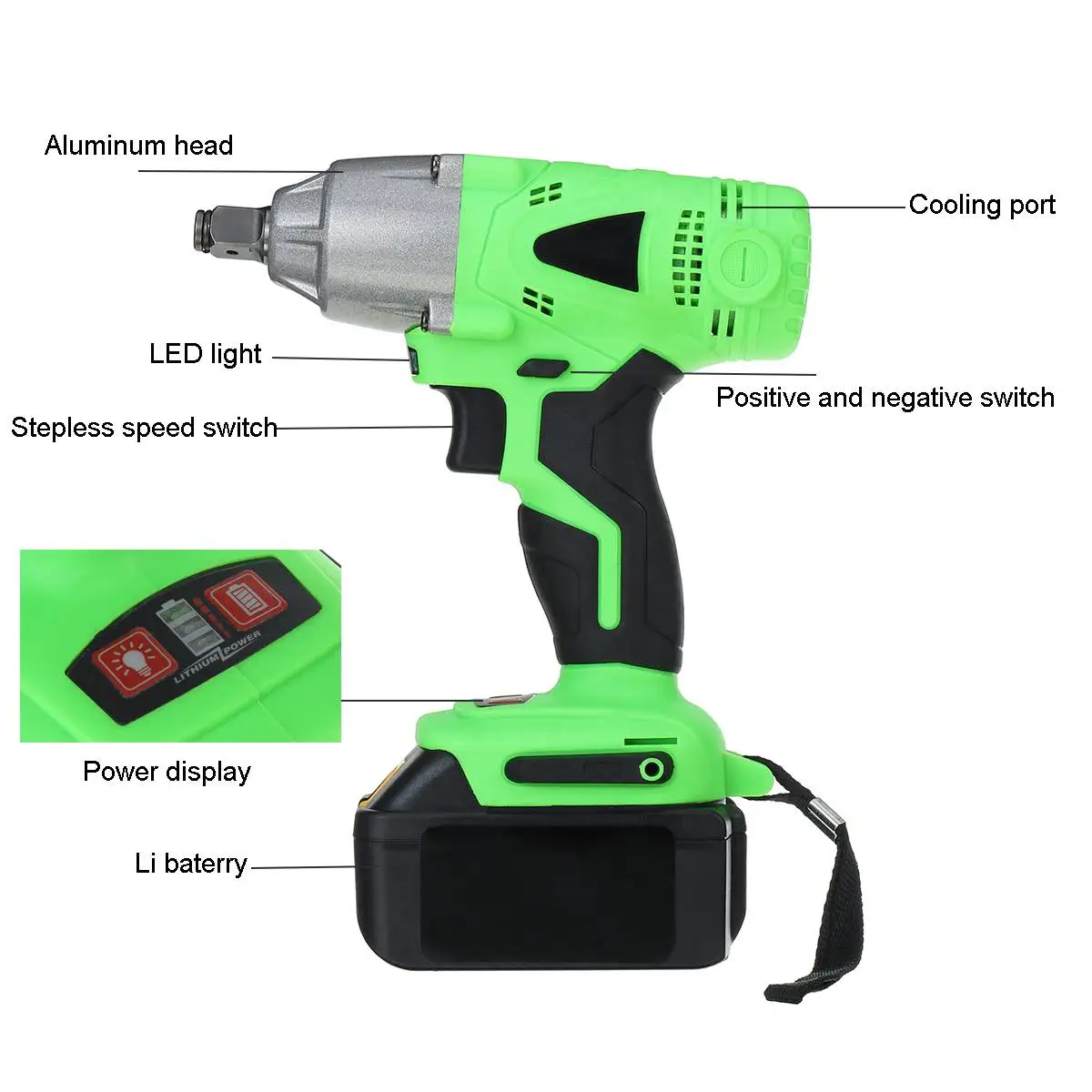 Электрический гаечный ключ Drillpro 13000 мАч нм многофункциональная аккумуляторная батарея Аккумуляторный Электрический ударный гайковерт деревообрабатывающий