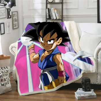 

Dragon Ball 3D Printed Sherpa Blanket Couch Quilt Cover Travel Bedding Outlet Velvet Plush Throw Fleece Blanket Bedspread DB13