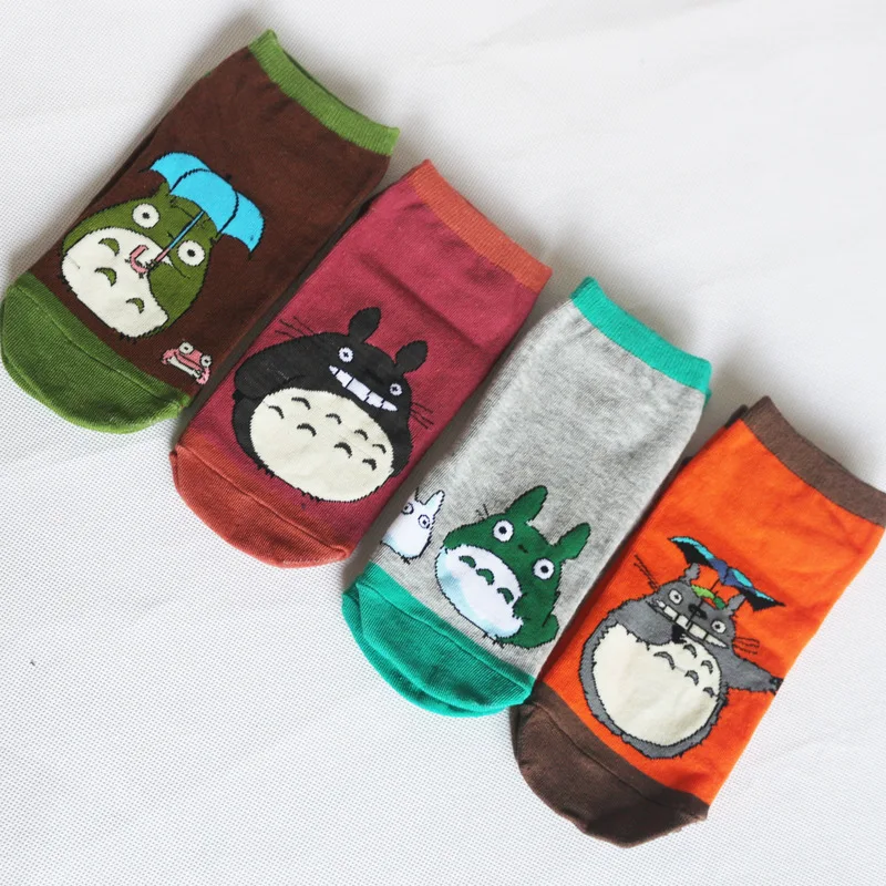 Классические носки Totoro с мультяшным рисунком кошки Миядзаки Хаяо аниме стильные