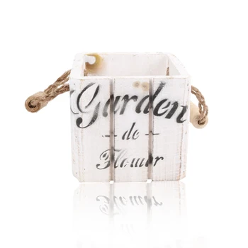 

Retro Ornament Succulent Planting Craft Outdoor Indoor Garden Decor Flower Pot Office Home Hanging Desktop Wooden Bucket Bonsai