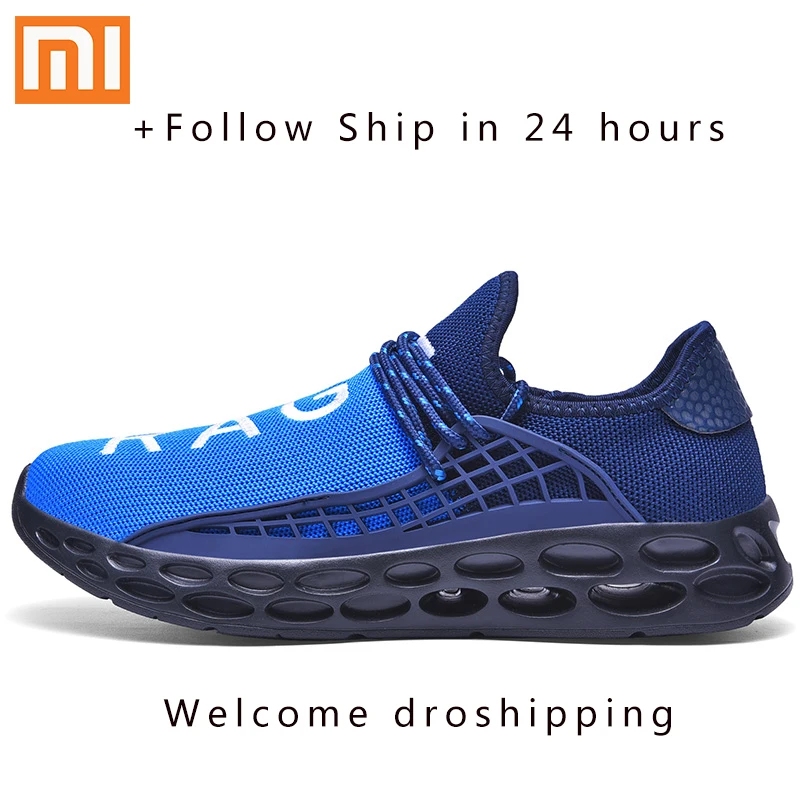 blue Xiaomi, 8 цветов, мужская повседневная обувь, женские кроссовки, 36, новинка, Tenis Masculino, дышащие, для бега, весна, лето, Осень размера плюс, 12, 46 - Цвет: blue