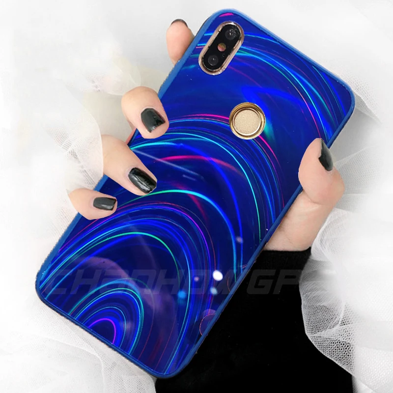 Роскошный зеркальный чехол для Huawei P Smart Plus Y5 Y6 Y7 Y9 2019 P20 P30 Lite Радужный силиконовый