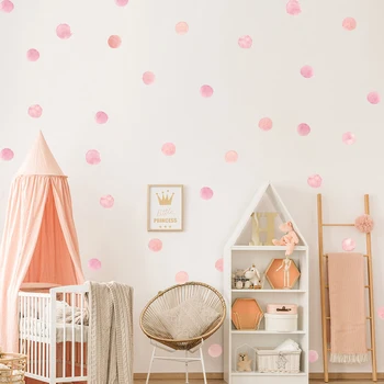 

36Pcs/Set Watercolor Dot Wall Stickers for Kids Room Decor DIY Fade Resistance window Stickers for girs children Bedroom Decor