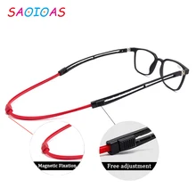 SAOIOAS, висящие на шее, магнитные очки для чтения, для дальнозоркости, для мужчин и женщин, мягкие, TR90, магнитные винтажные очки, 1,0, 1,5, 2,0, 2,5, 3,0, 3,5
