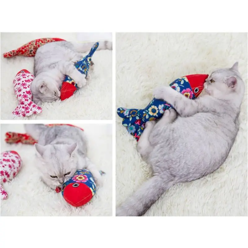 Кошка подушка с кошачьими зубами чистая красочная Рыба игрушки для котенка шлифовальный коготь