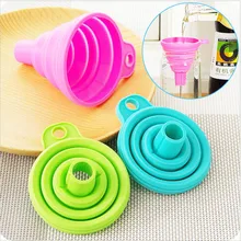 Hot Sale Kitchen Home Mini folding telescopic long neck funnel creative household liquid dispensing mini funnel Kitchen Tools