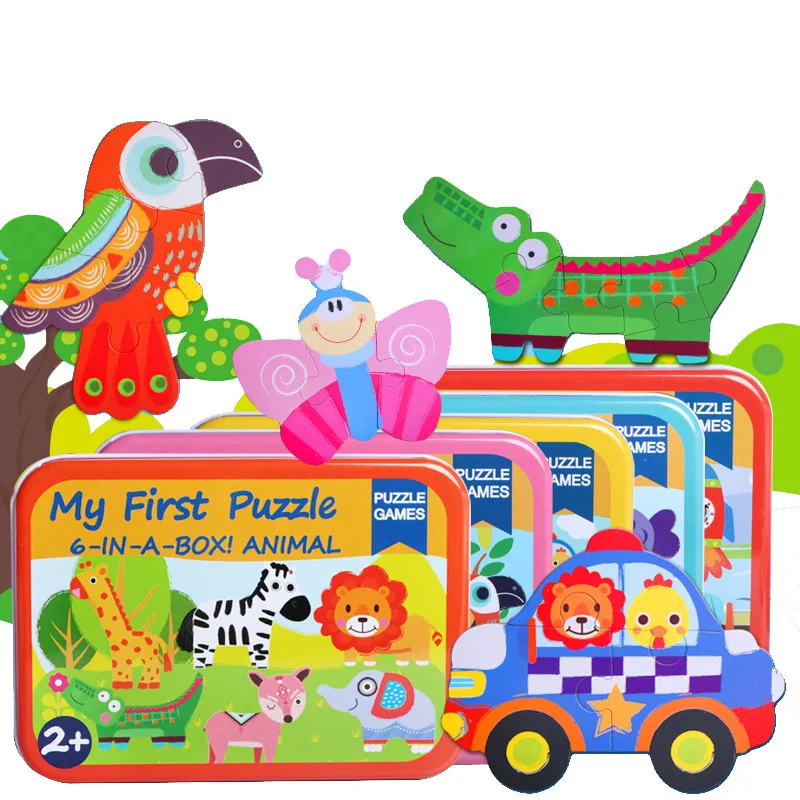 

Vokmascot Baby Toys Wooden 3d Puzzles Intelligence Kids Educational Brain Teaser Children Tangram Shapes Learning Jigsaw Toy