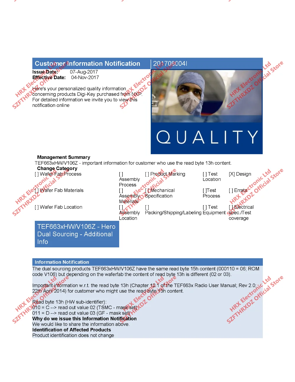 TEF6638HW/V105 TEF6638HW/05 HTQFP100 TEF6638HW/V106 TEF6638HW/06 TEF6638HW/V103 TEF6638HW/03(5 предмета в комплекте-10 шт