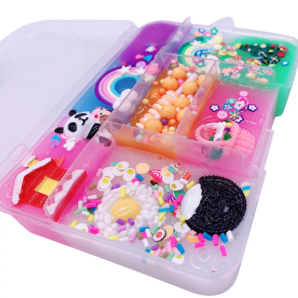 Mixing DIY Cloud Cotton Mud Crystal Candy Slime Christmas Toy Kid Gift 300ml squishy anti stress Christmas gift to kids