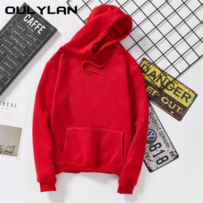 Oulylan Women Hoodies Autumn Loose Sweatshirt Harajuku Hoodie Sweatshirts Pullover Tops Blouse With Pocket Fashion Clothes