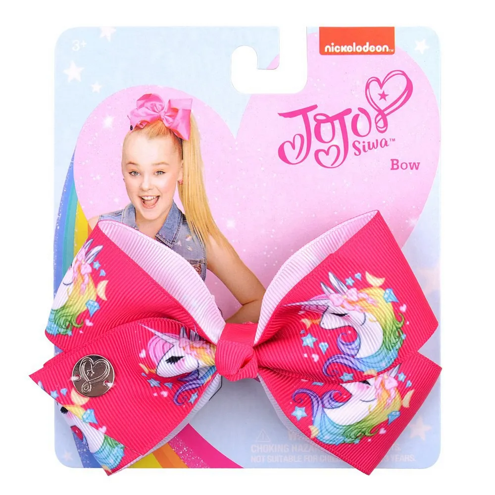5-6 4,5 дюймов JoJo Луки Jojo Siwa Радуга Печатный узел лента бант для девочек ручной работы Изысканная заколка для волос Детские аксессуары для волос - Цвет: 5-6