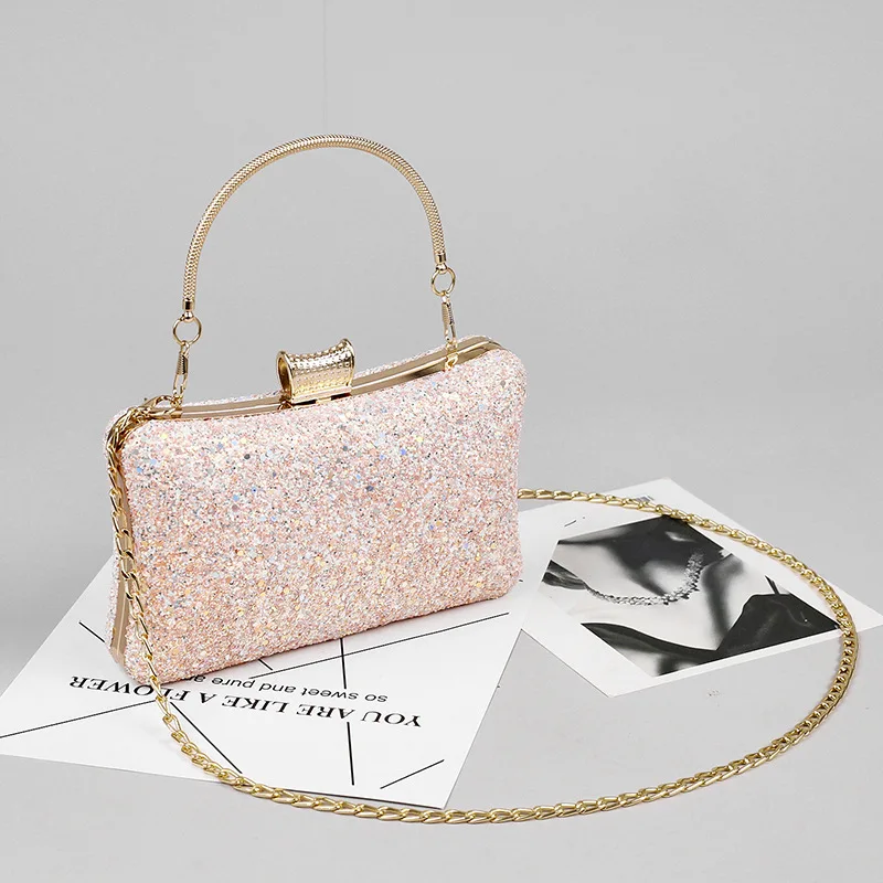 

Summer Bag Women's 2019 New Style One-Shoulder Fashion Fashion And Personality Evening Bag Oblique Sequin Elegant WOMEN'S Handba