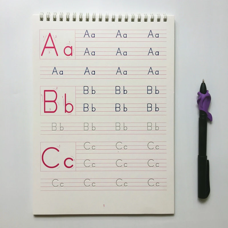 1 個子供 Abc 溝コピーブック英語 26 アルファベット練習帳幼稚園ベビー就学前を記述するテキスト Copybook Aliexpress