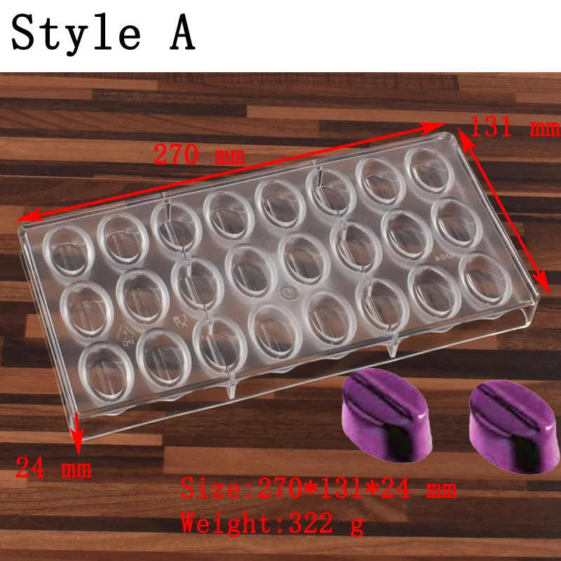 Style A Meibum, поликарбонат, форма для шоколада, сделай сам, для детей, твердая форма для конфет, любовь, алмаз, круглый камень, узор, выпечка кондитерских изделий, поднос - Цвет: Style A