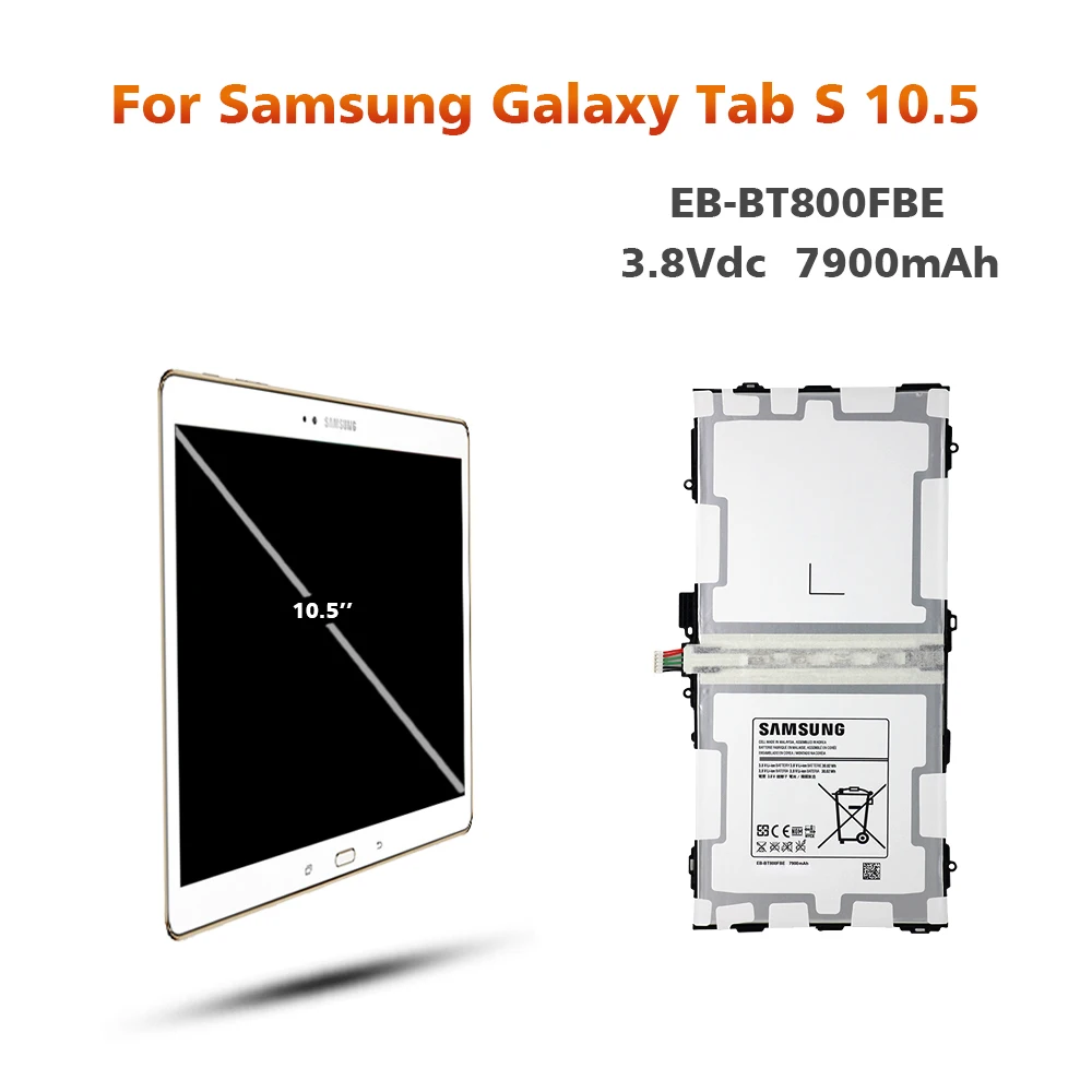 Аккумулятор для samsung T800 EB-BT800FBE 7900 мАч для samsung Galaxy Tab S 10," T800S T801 T805 Сменный аккумулятор для планшета