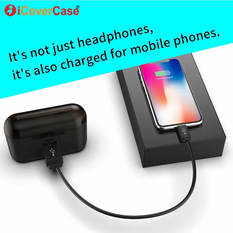 For Apple iPhone 11 Pro Max X XS XR 8 7 6 6s Plus Twins Bluetooth Earphone Wireless Headphones Earbud with Charging Box and Mic