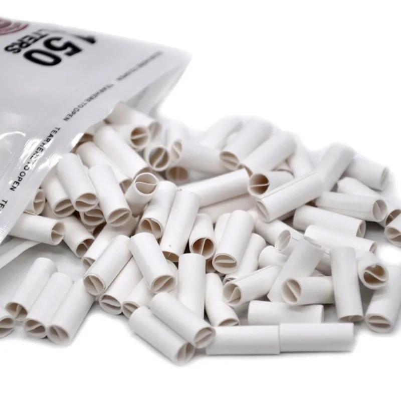 150 шт 6 мм натуральный нерафинированный предварительно свернутый наконечник сигаретная бумага для край закручен вручную сигареты