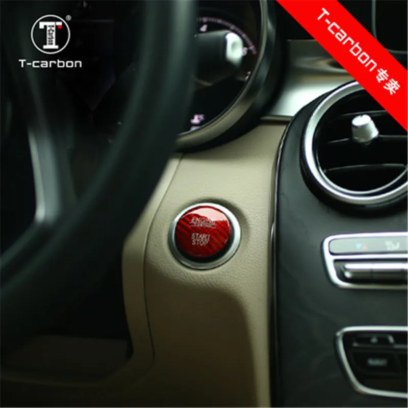 100% кнопки запуска двигателя из настоящего углеродного волокна крышка отделка