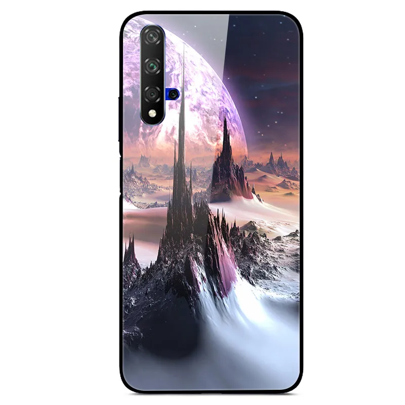3D Cat Print Tempered Glass Phone Case Cover