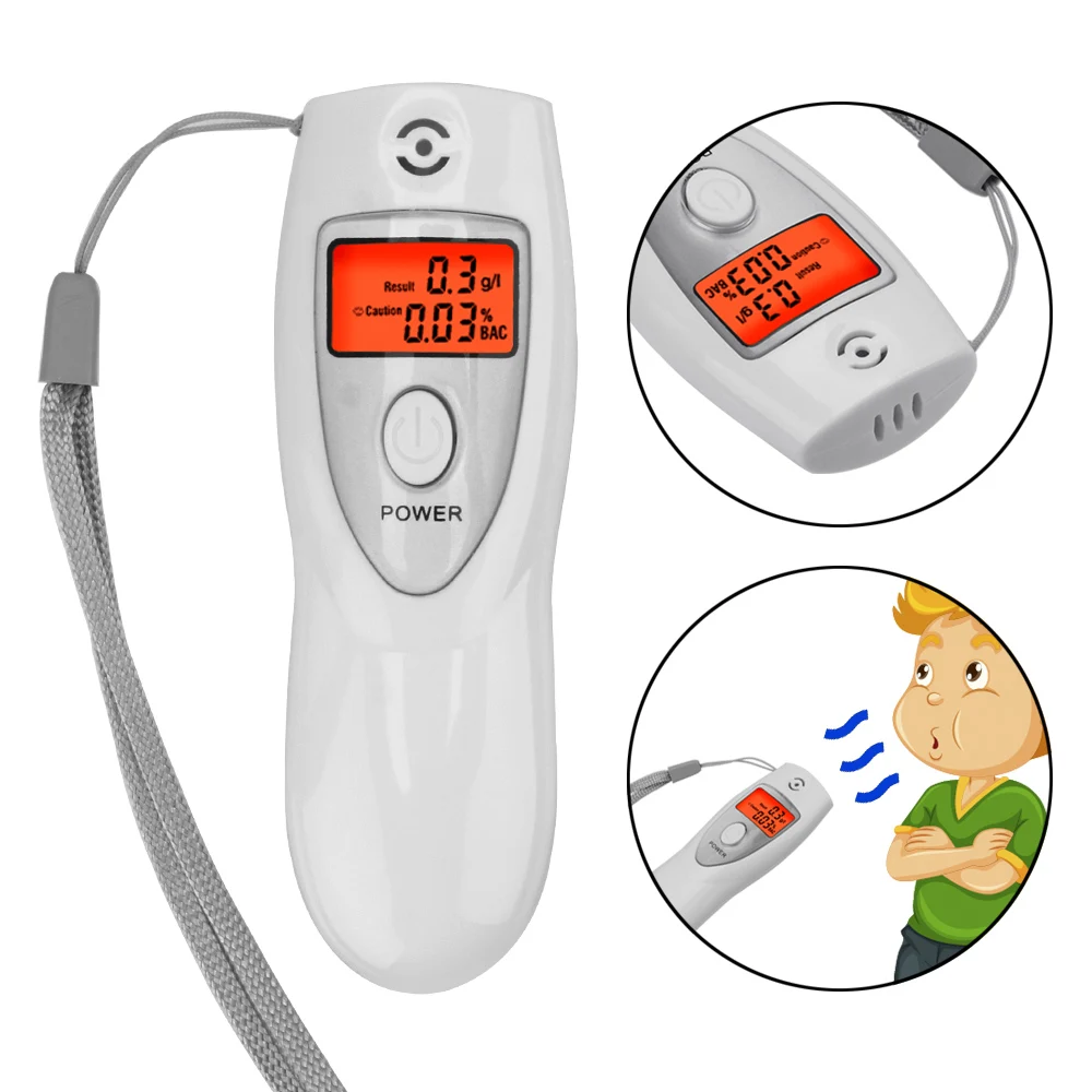 Alcohol Tester Breath Alcohol Tester Breathalyzer Inhaler Alcohol Meters LCD Digital Breath Alcohol Tester Analyzer Digital Detector