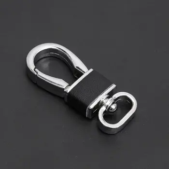 

1pc High-Grade Genuine Metal Bag Pendant Cover Waist Hanging Leather Keyring Buckle Auto Interior Accessories Car Keychain Gift
