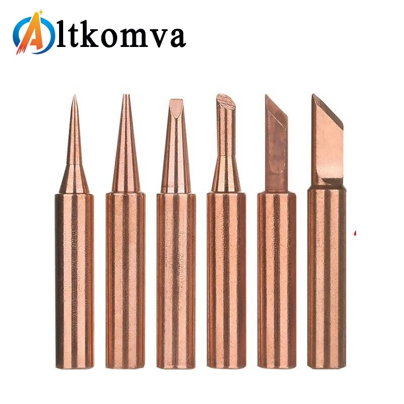 Altkomva 5/6 шт. наконечник паяльника из чистой меди без свинца 900M-T-K для паяльной