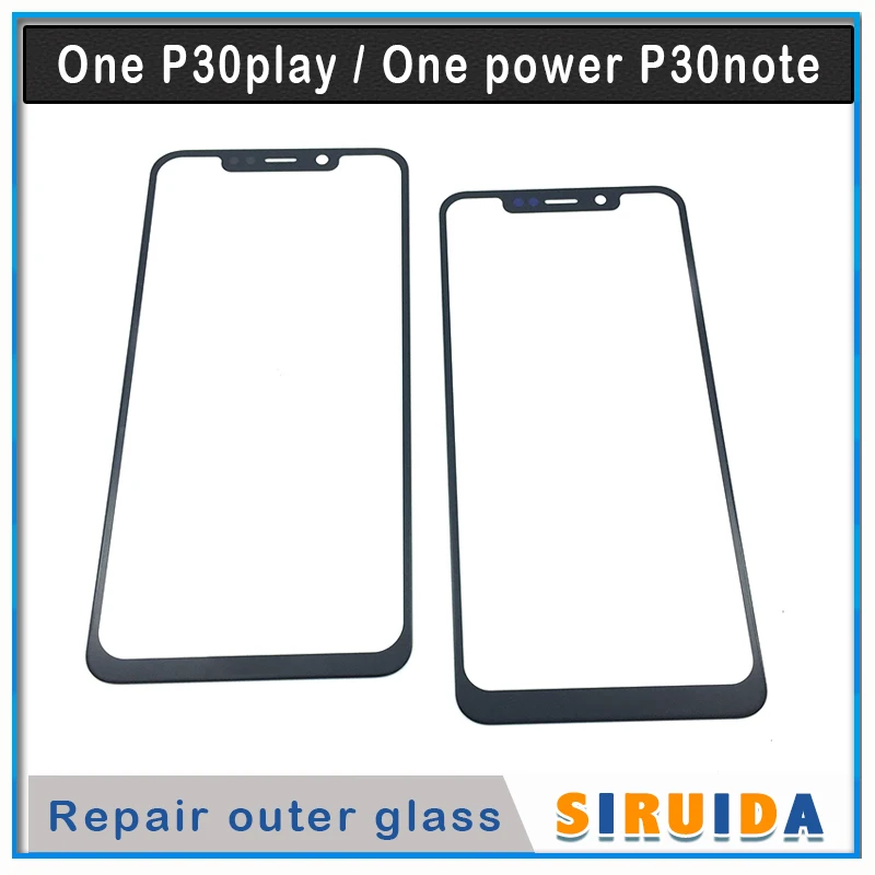 

10Pcs Front Outer Screen Glass Lens For Motorola Moto One OnePower Power P30 Play Note XT1941 LCD Touch Screen Cover Replacement