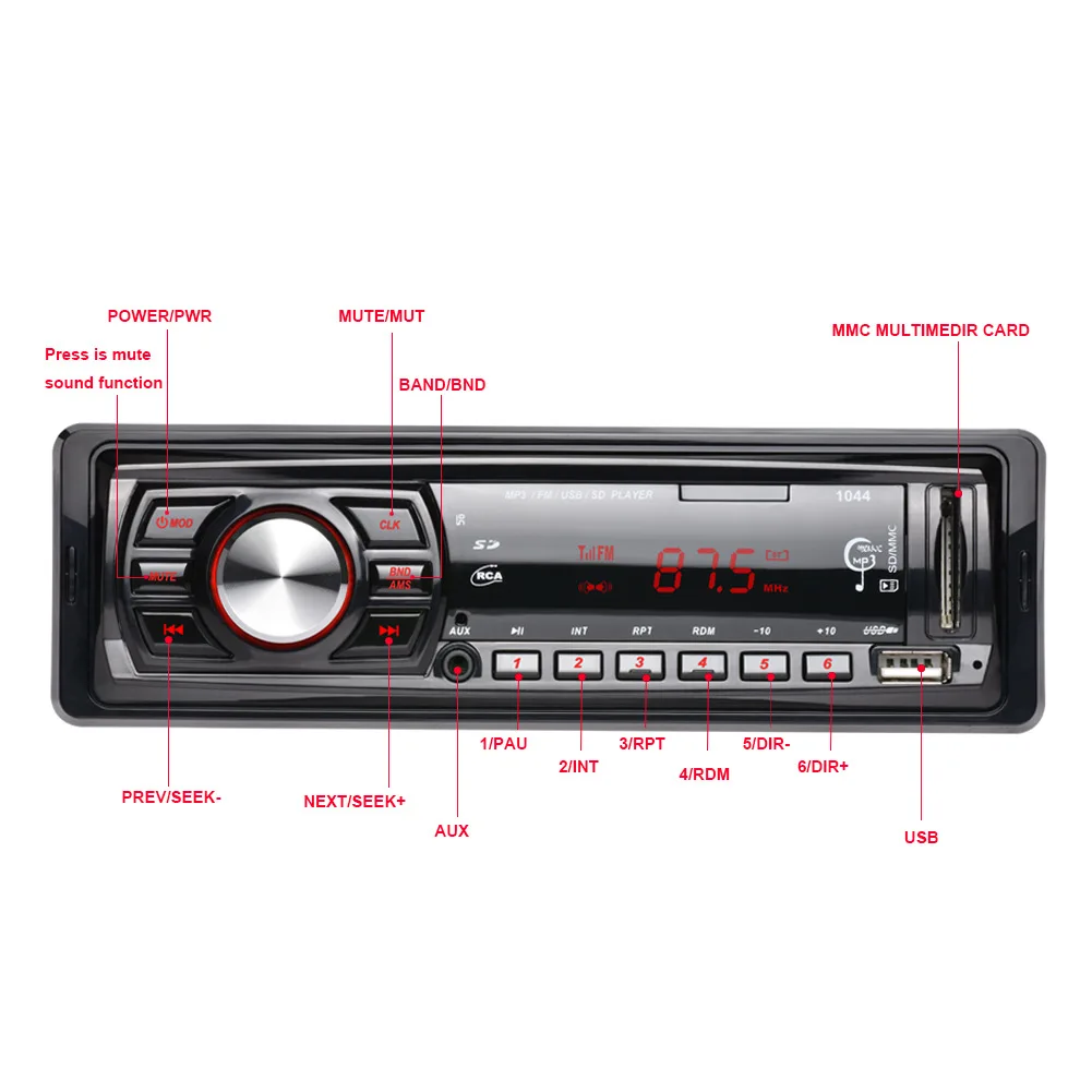Универсальный аудио Dvd Автомобильный MP3 плеер Радио fm модулятор 12 в U диск bluetooth