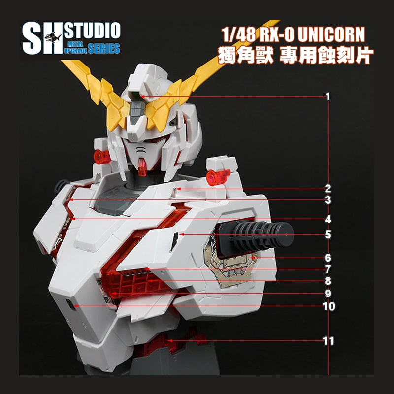 Sh Studio 1 48 Mega Rx 0 Unicorn Gundam Special Metal Etching Sheet Action Figure Model Detail Modification Repair Action Figures Aliexpress