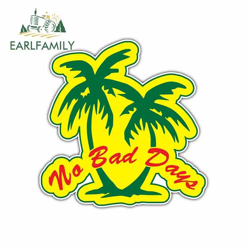 

EARLFAMILY 13cm x 13cm for No Bad Days Logo Car Stickers Vinyl JDM Bumper Trunk Truck Graphics Windshield Bumper Windows Decal