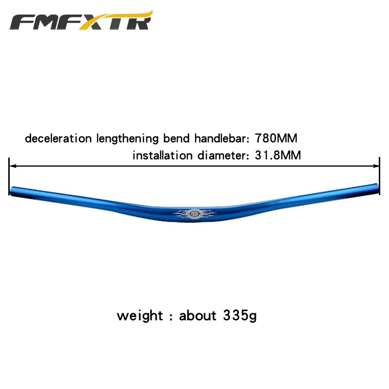 blue FMFXTR 31,8 мм* 780 мм, руль для велосипеда, алюминиевый сплав, для горного велосипеда, для горного велосипеда, для горного спуска, для бегущего склона, в форме ласточки, для скучного полиса - Цвет: blue