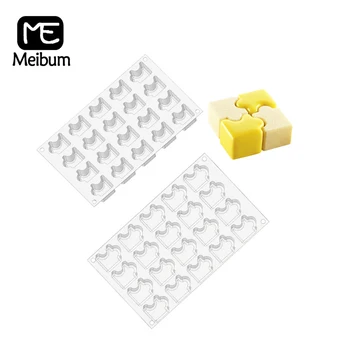 

Meibum Jigsaw Puzzle Mousse Silicone Cake Mold Geometric French Dessert Mould Baking Pastry Tray Muffin Decorating Tools