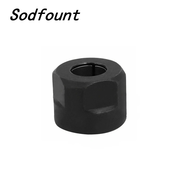 

12.7mm Black Metal 1/2" Collet Nut Plunge Router Parts for Makita 3612 Engraving Machine plunge router 20 x 27mm