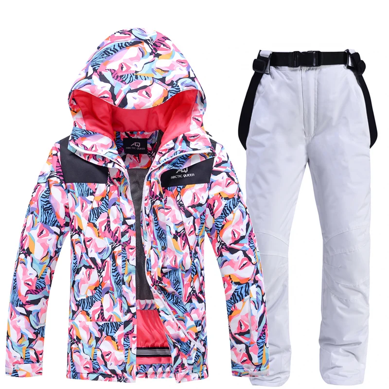 30 roupas de neve femininas coloridas, roupas de inverno para neve ...