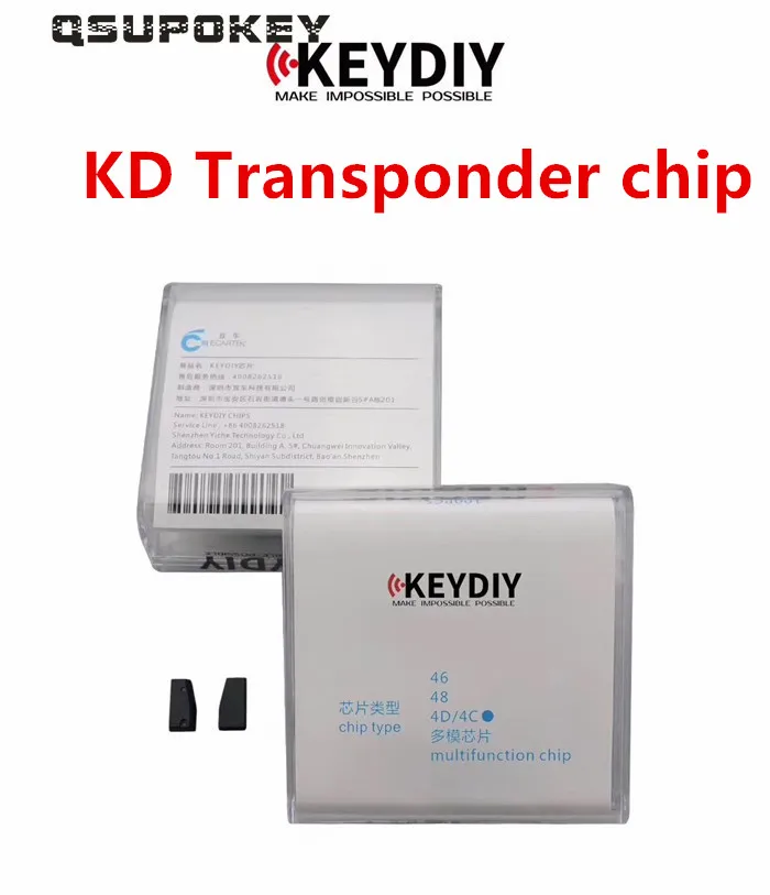 QSUPOKEY original auto transponder chip KD ID4C/4D KD ID48 ID46 chip KD-4D KD-46 KD-48 chip for KEYDIY KD-X2