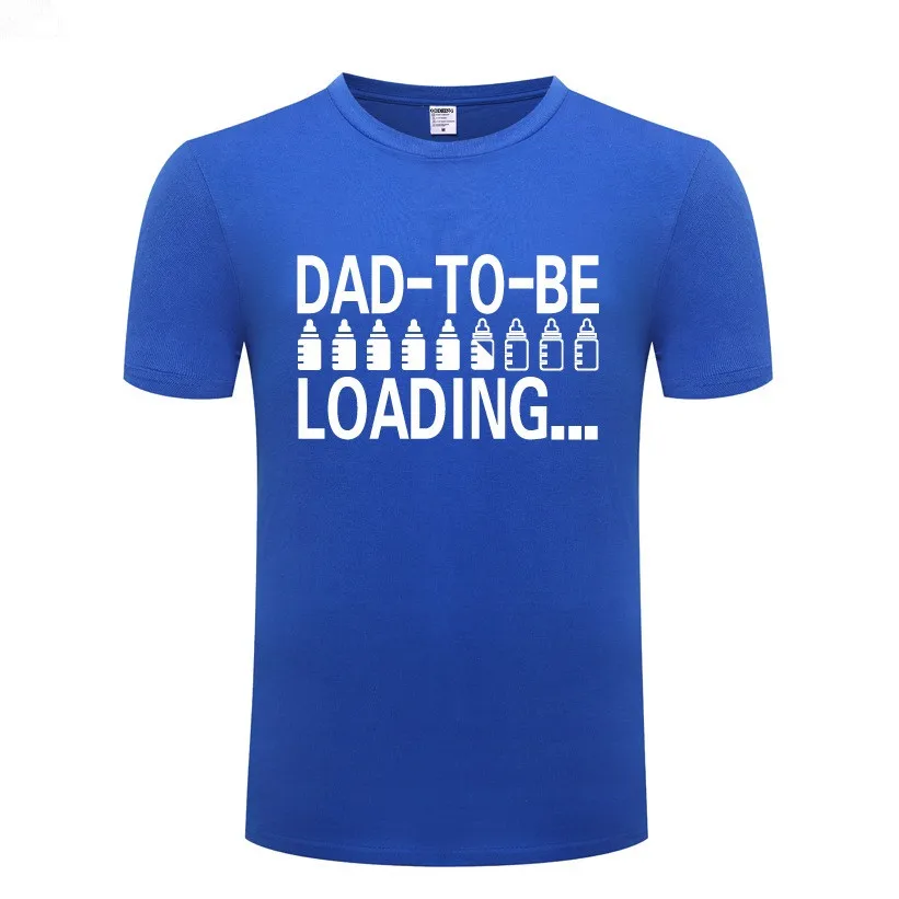 Мужская футболка с надписью Dad-To-Be Loading-foreing Baby Loading забавная хлопковая коротким