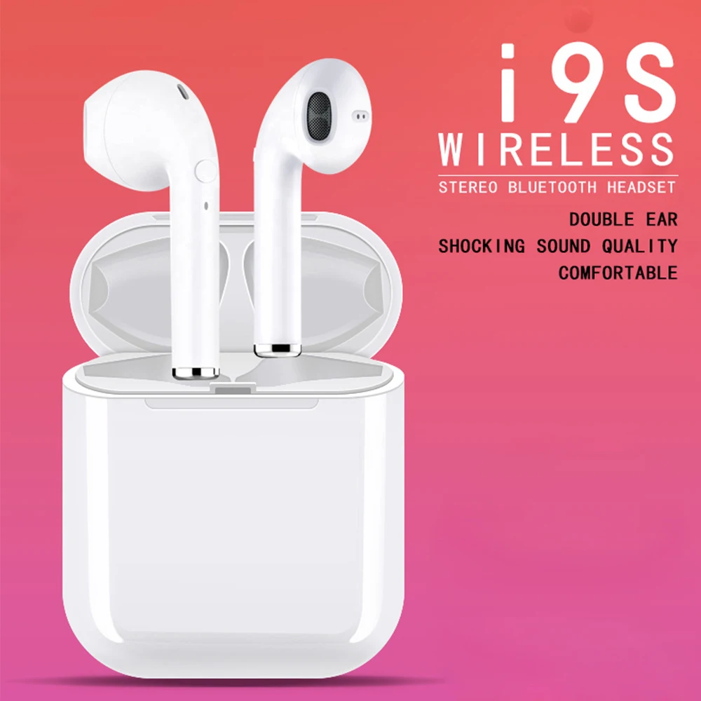 

i9S TWS Bluetooth Earphone Wireless Earbud Headset Bluetooth 5.0 Stereo Sports Earbuds with Mic for iPhone Android