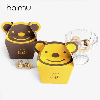 

Cartoon Bear Biscuit Chocolate Packing Carton Gift Box for Children's Day Birth