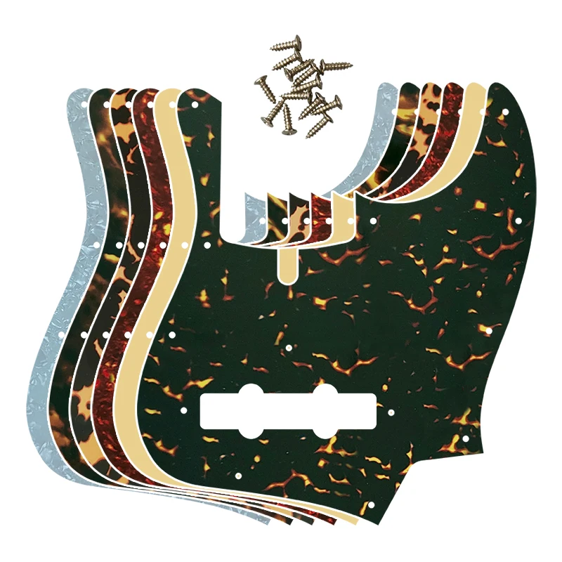 

Pleroo Custom Quality Pickguard For US 11 Holes Atelier Z DAL 5 String Jazz Bass Guitar Pickguard Scratch Plate Flame Pattern