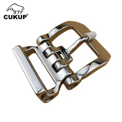 Cukup sliver cinto fivelas pino modelo novo design marca cintos pesados fivela de aço inoxidável metal para homem novo designer bckck116